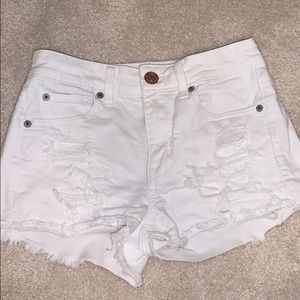 white american eagle shorts